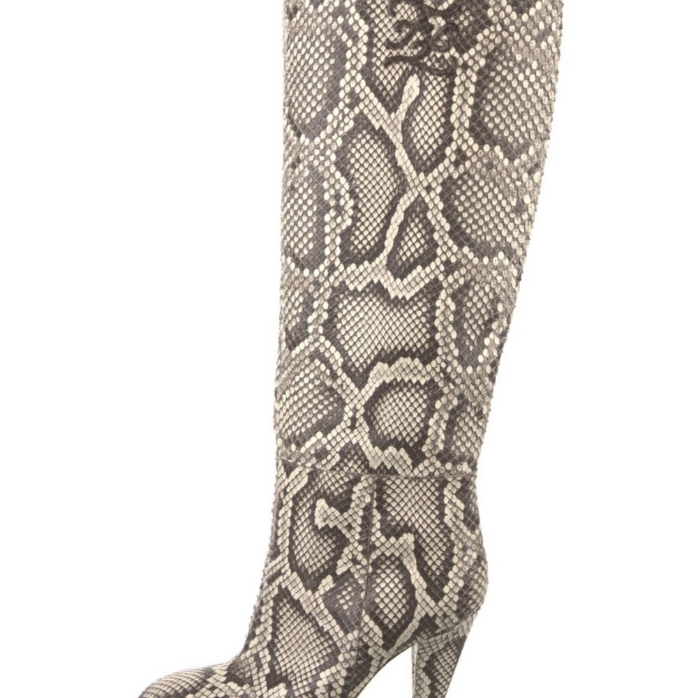 Fendi Karligraphy Snake-Print Leather Boot Sz 42